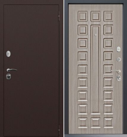Входная дверь Command Doors Патриот медный антик 01 Белая лиственница